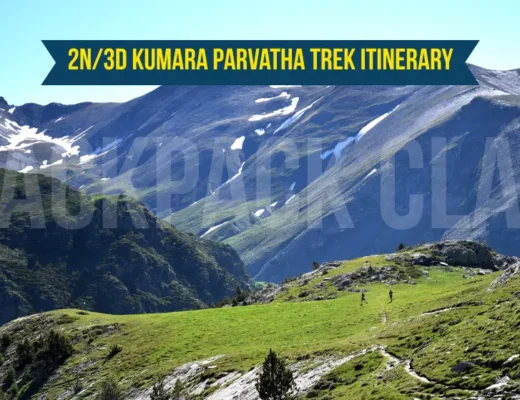 2N/3D Kumara Parvatha Trek Itinerary