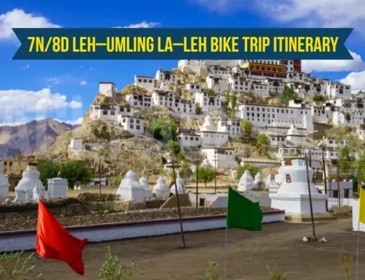 7N/8D Leh Umling La Leh Bike Trip Itinerary