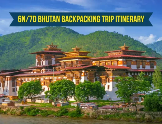 6N7D Bhutan Backpacking Trip Itinerary